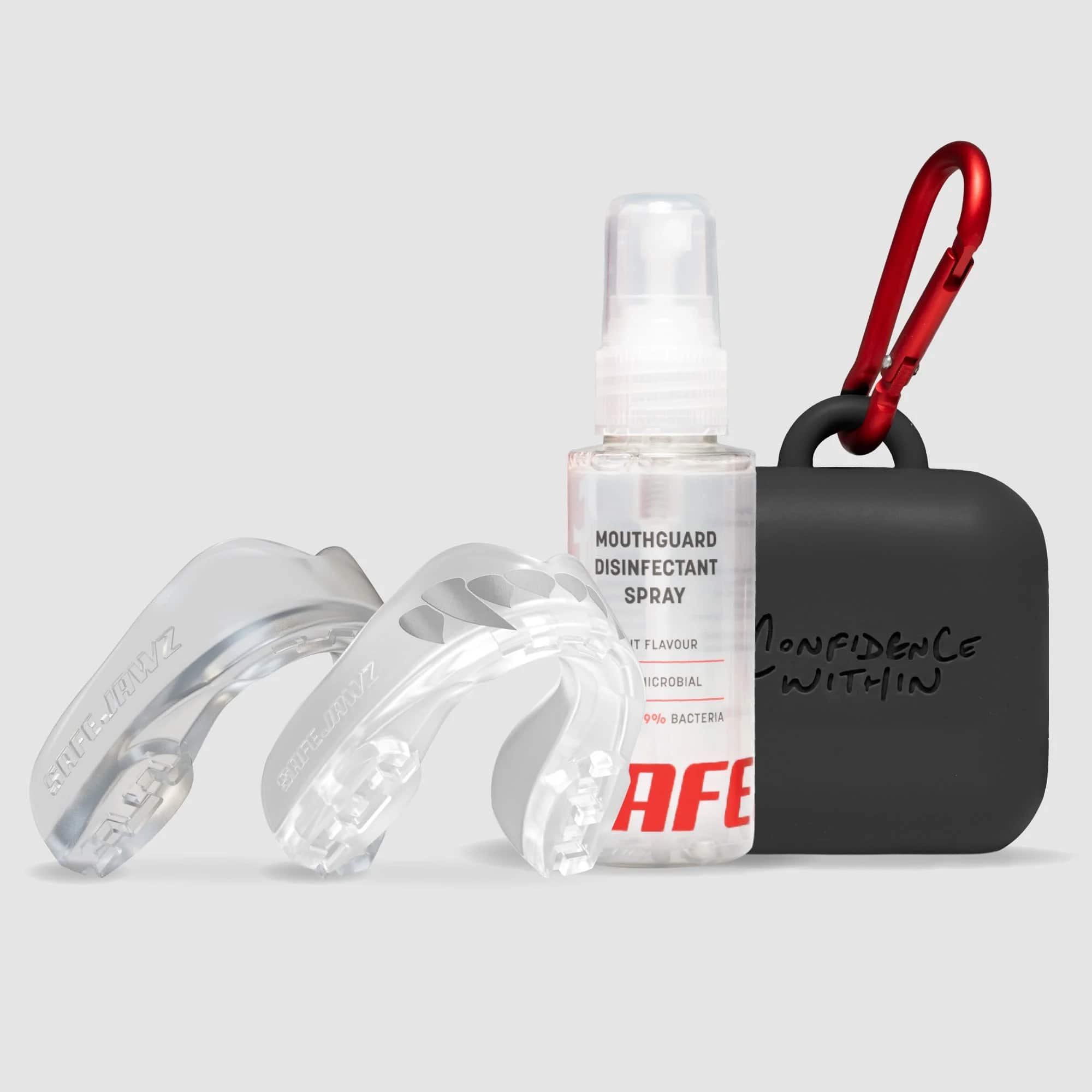 SafeJawz Extro Series Premium-pakke · Clear Fangz