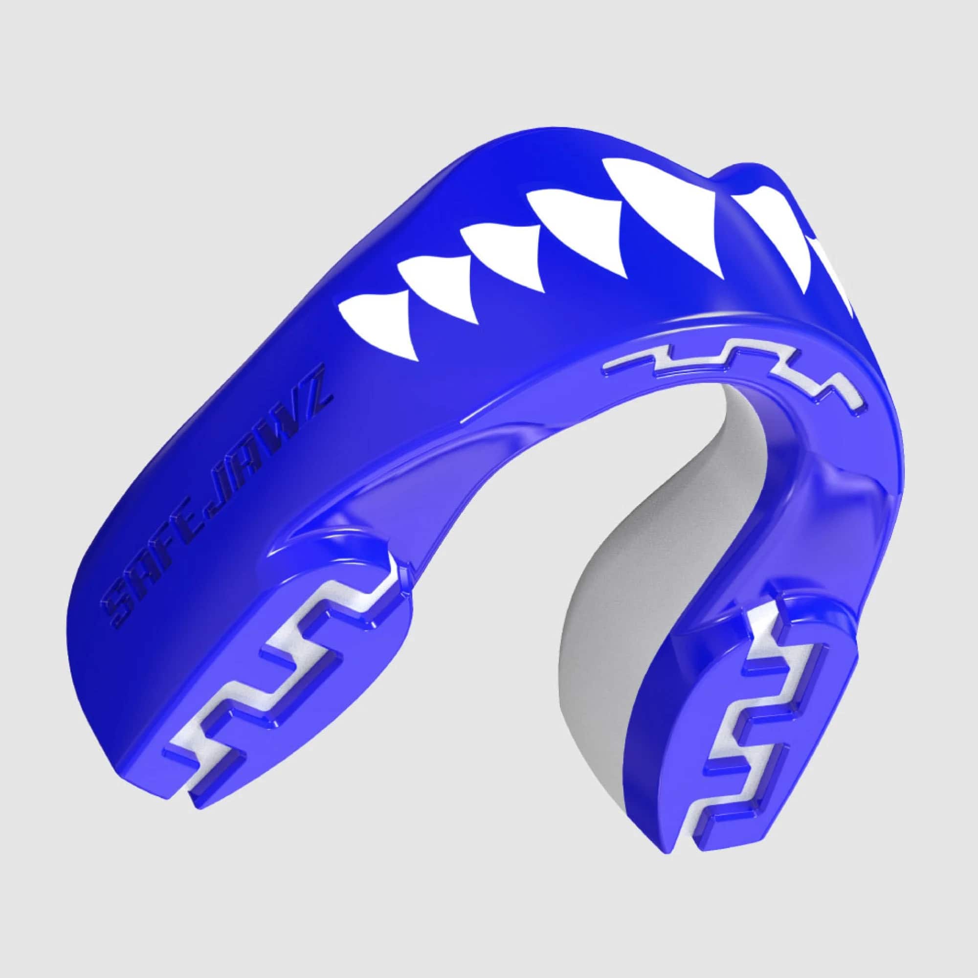 SafeJawz 'Shark' tannbeskytter · Extro Series · Blue & White