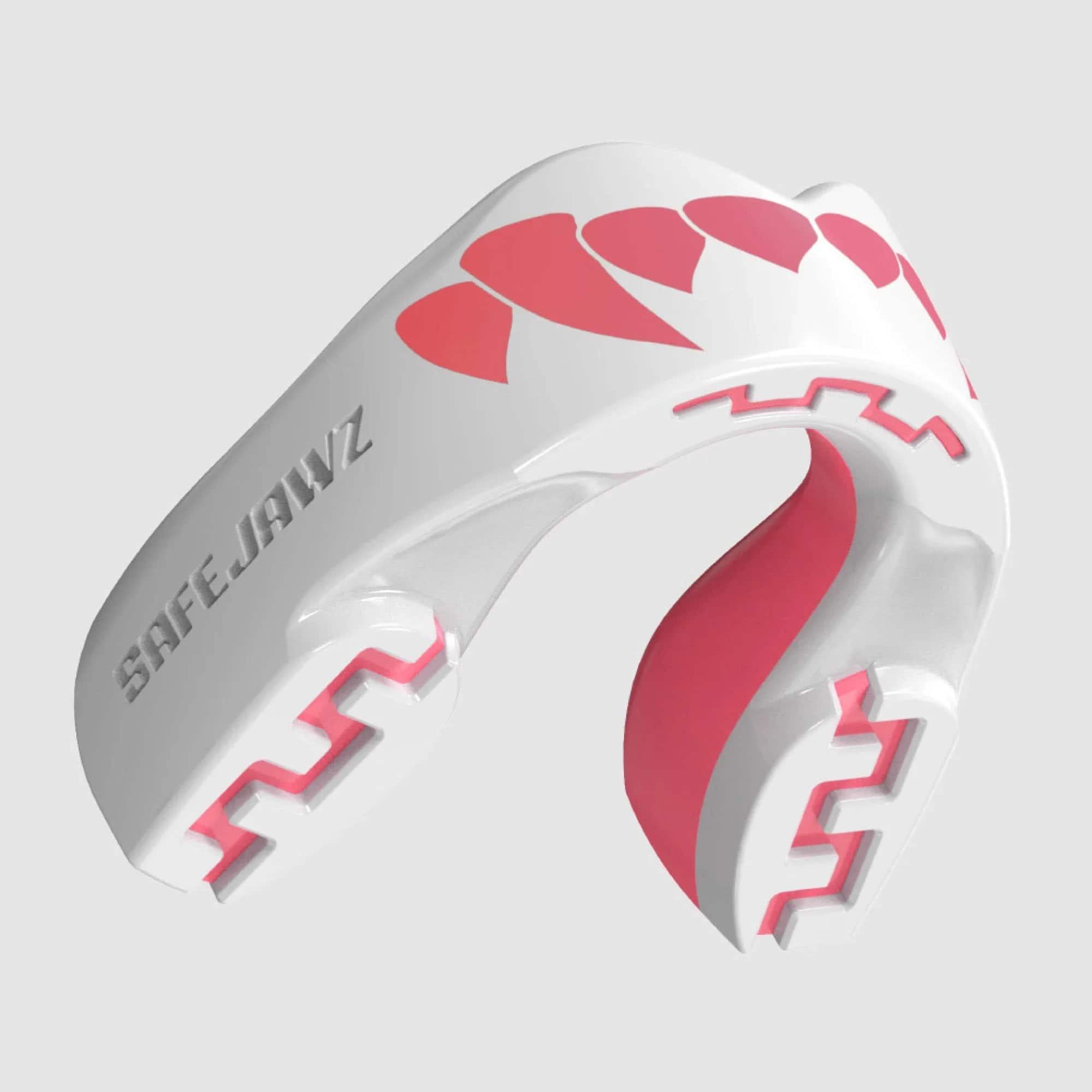 SafeJawz 'Pink Fangz' Mouth guard - Extro - White & Pink