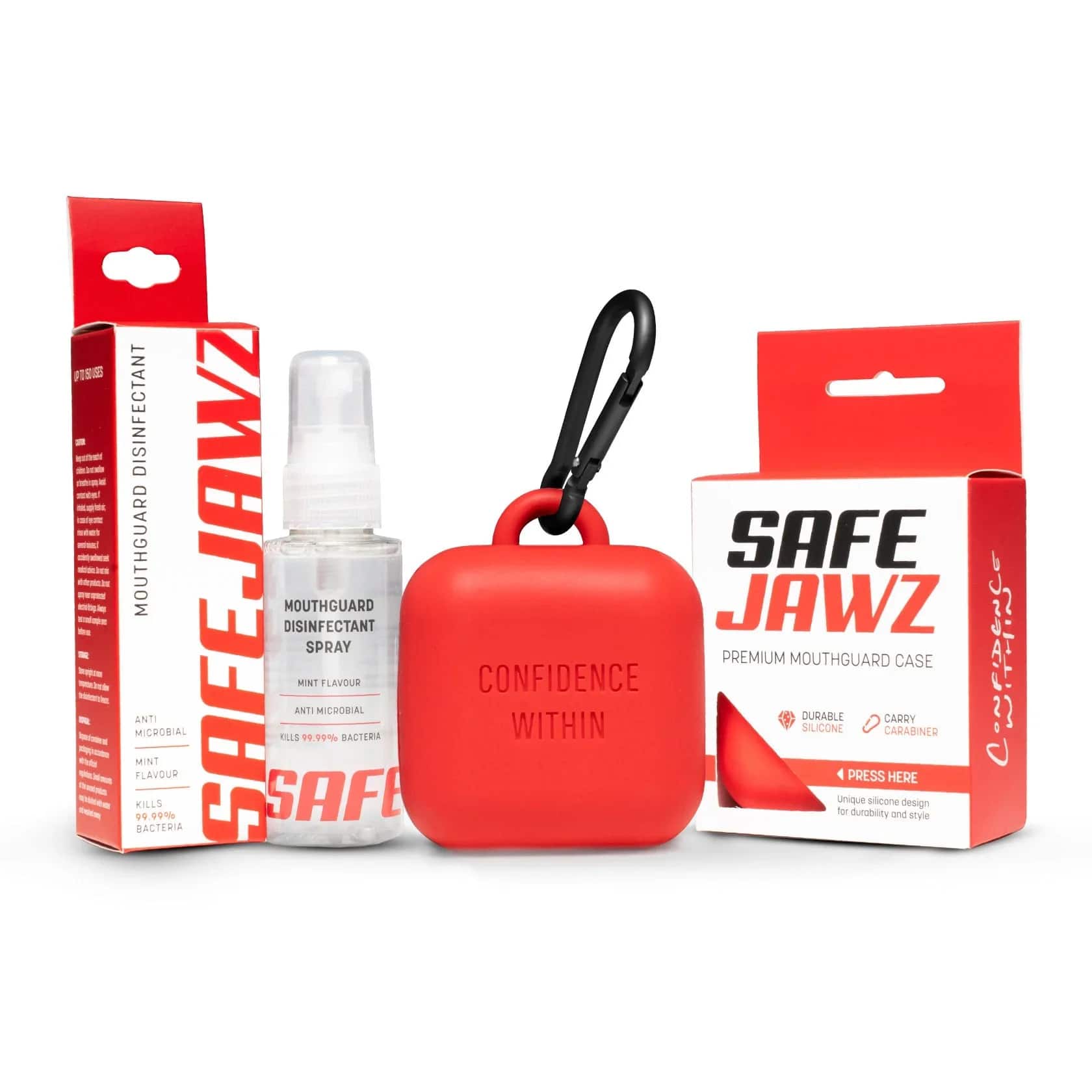 SafeJawz Care Bundle – Premium Case and Spray