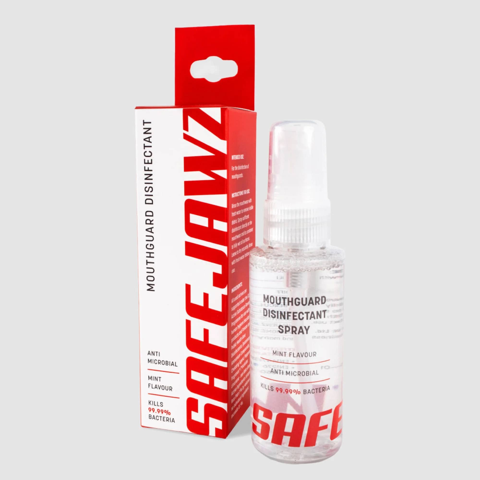 SafeJawz rengjøringsspray · mint, 50 ml – originalt produktbilde fra SafeJawz