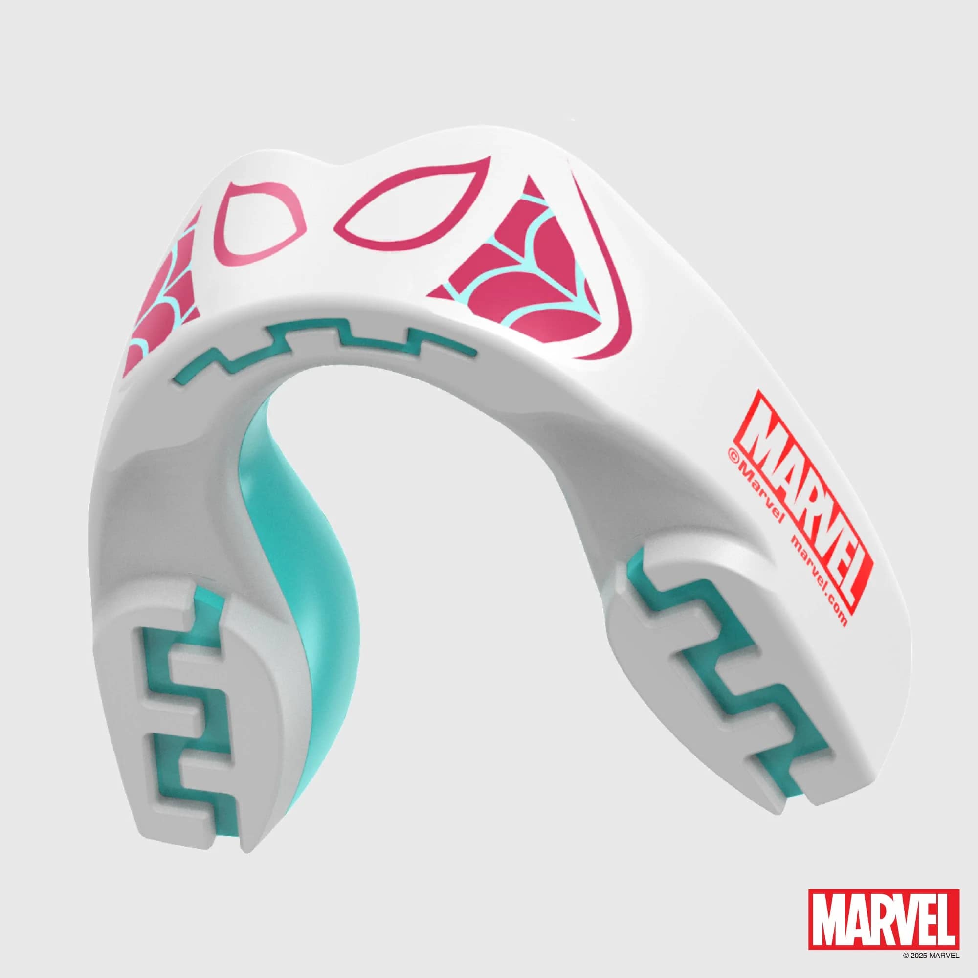 SafeJawz Marvel Spider-Gwen tannbeskytter · White – originalt produktbilde fra SafeJawz