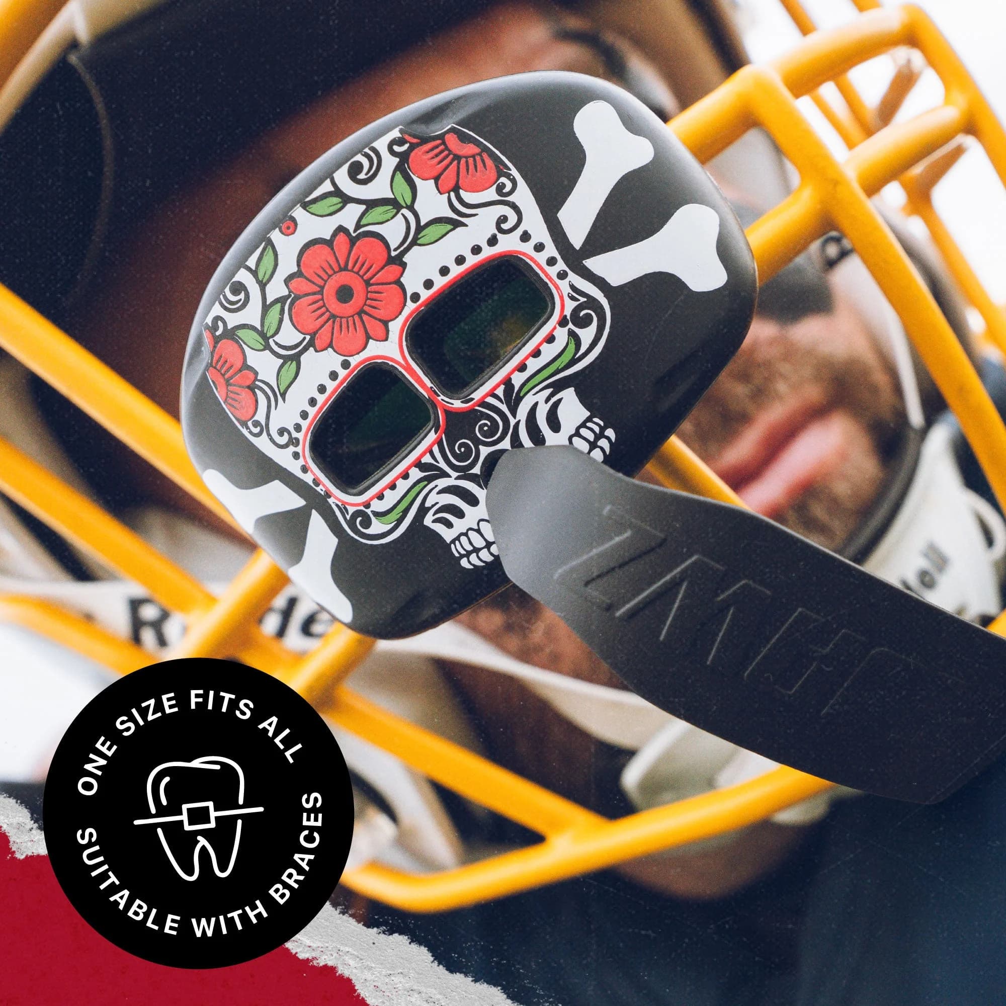 SafeJawz Extro Series leppebeskytter · Skull – alternativt bilde fra SafeJawz