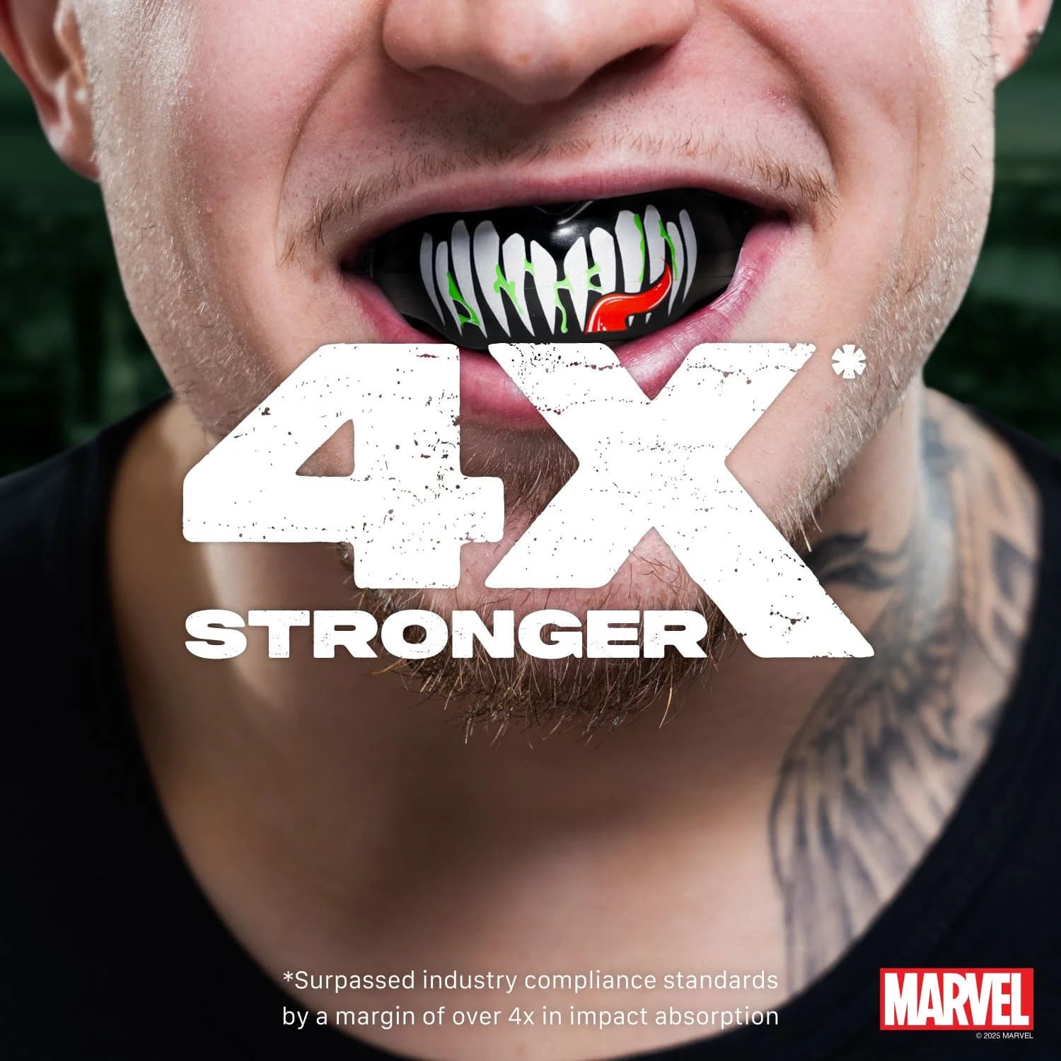 SafeJawz Marvel Ortho Venom tannbeskytter · Black – alternativt bilde fra SafeJawz