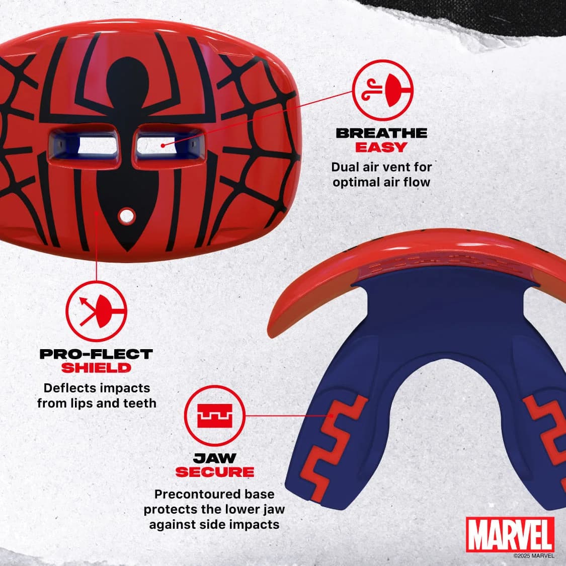 SafeJawz Marvel leppebeskytter Spider-Man tannbeskytter – alternativt bilde fra SafeJawz