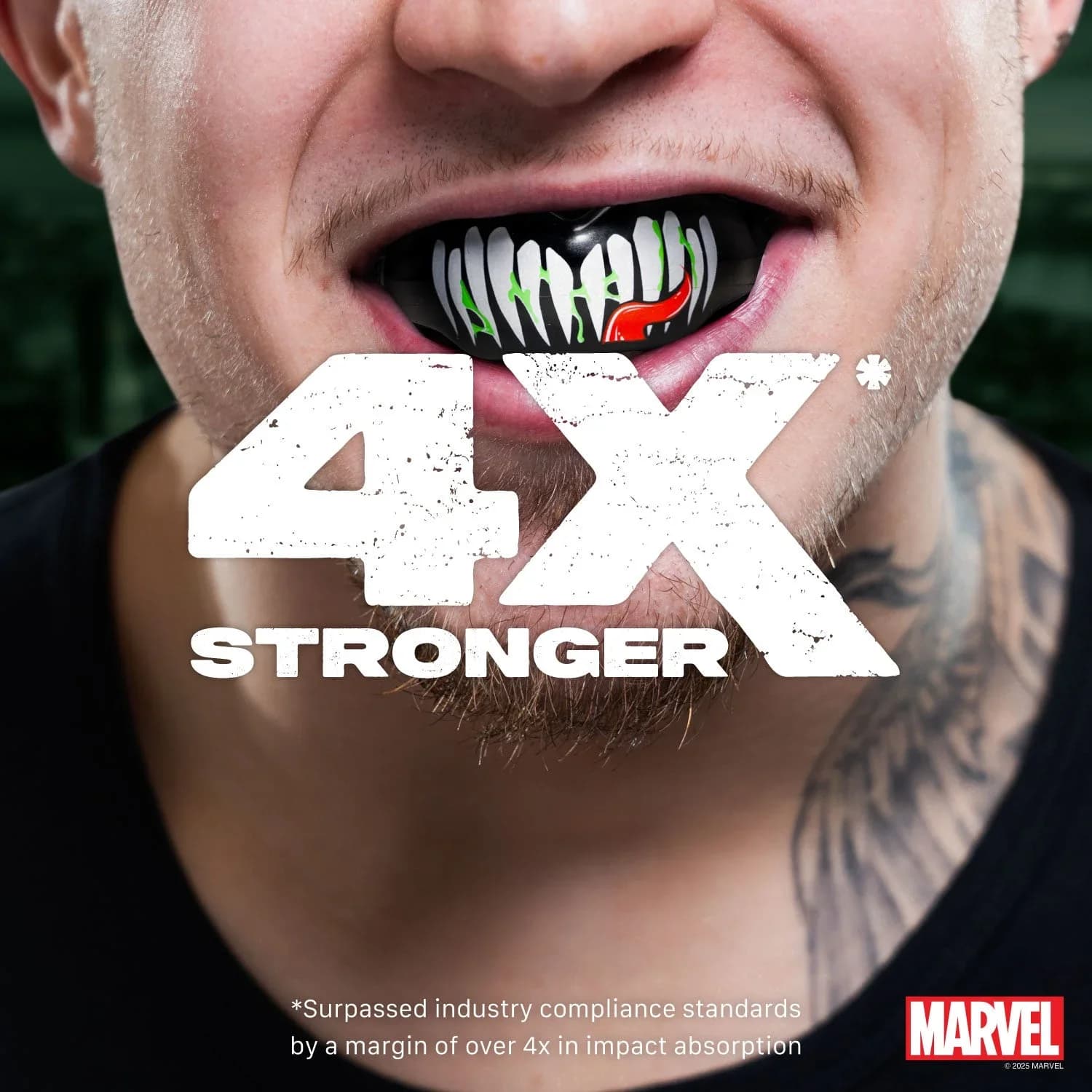 SafeJawz Marvel Ortho Venom Mouth guard - Black – additional SafeJawz photograph