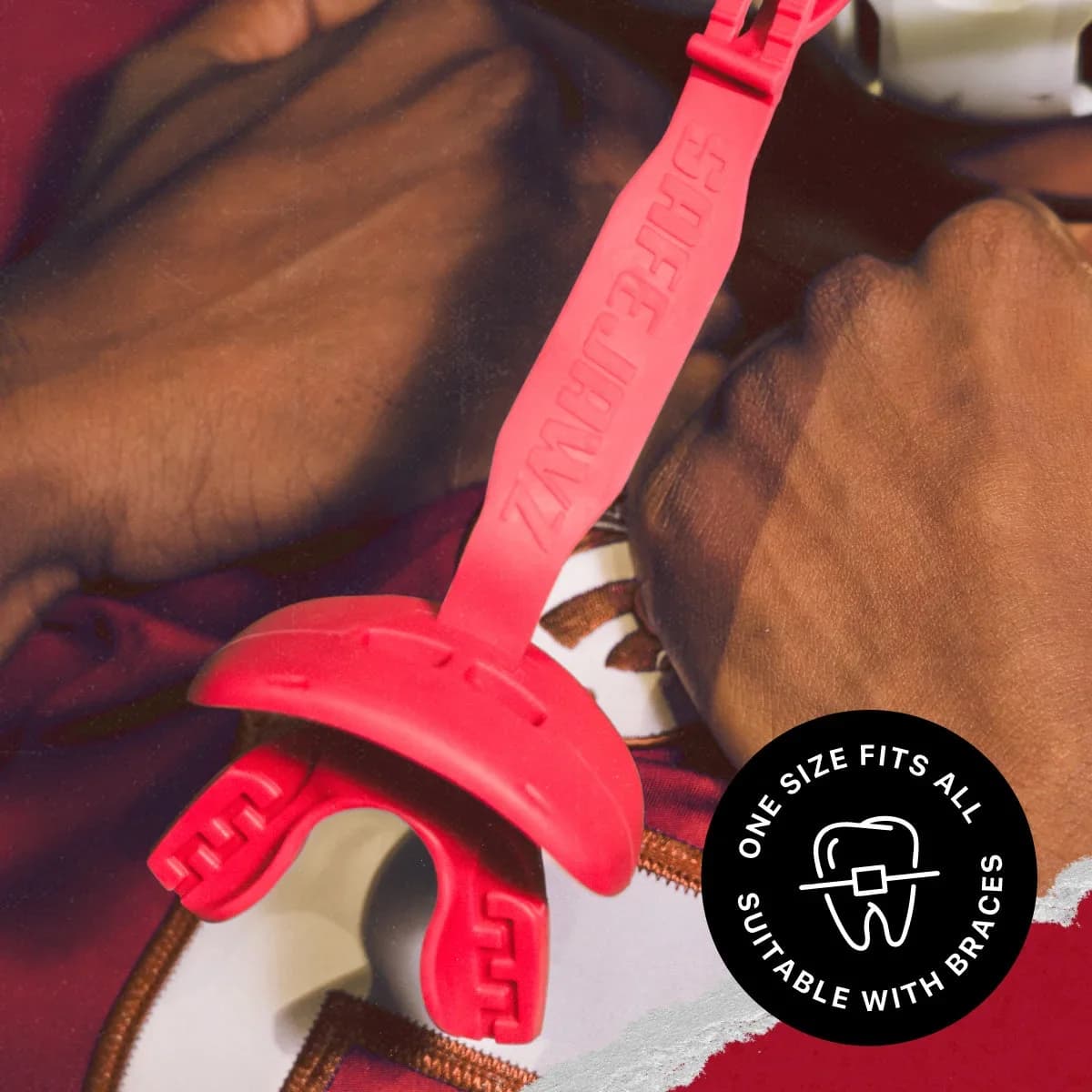 SafeJawz Intro Series Lip Guard - Red – additional SafeJawz photograph