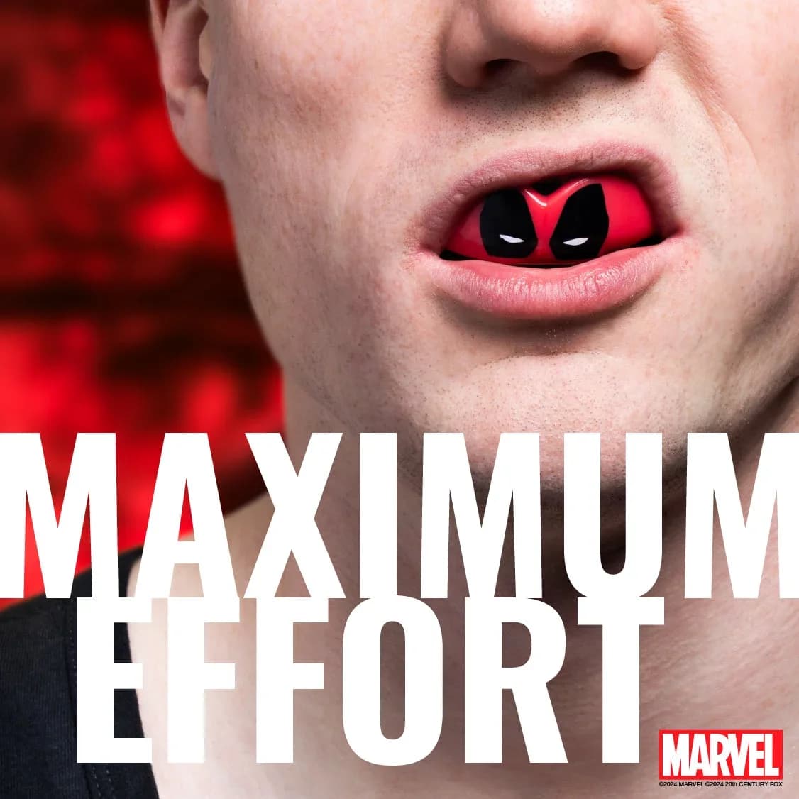 SafeJawz Marvel Deadpool Mouth guard Adults - Red – additional SafeJawz photograph