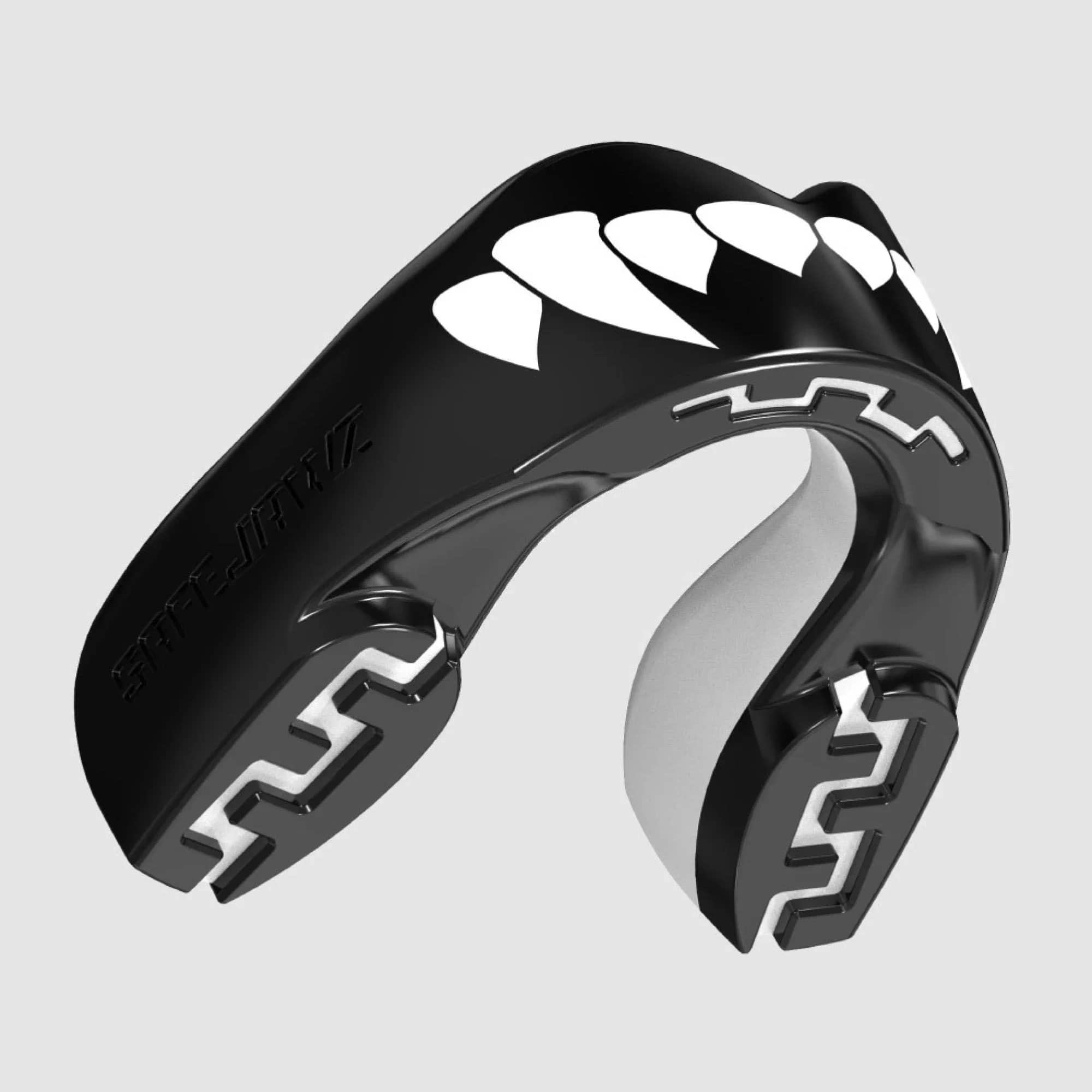 SafeJawz 'Fangz' Mouth guard - Extro Series - Black & White – original SafeJawz product photograph